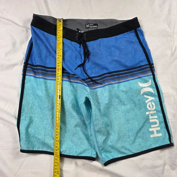 Hurley Phantom Mens 32 Blue Black Board Shorts Lightweight Surf Swimwear Casual - Picture 9 of 10